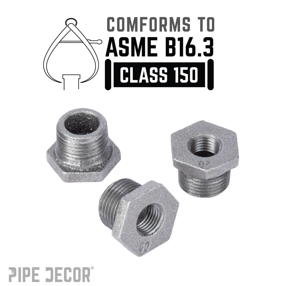 1/2 in. x 1/4 in. Black Bushing