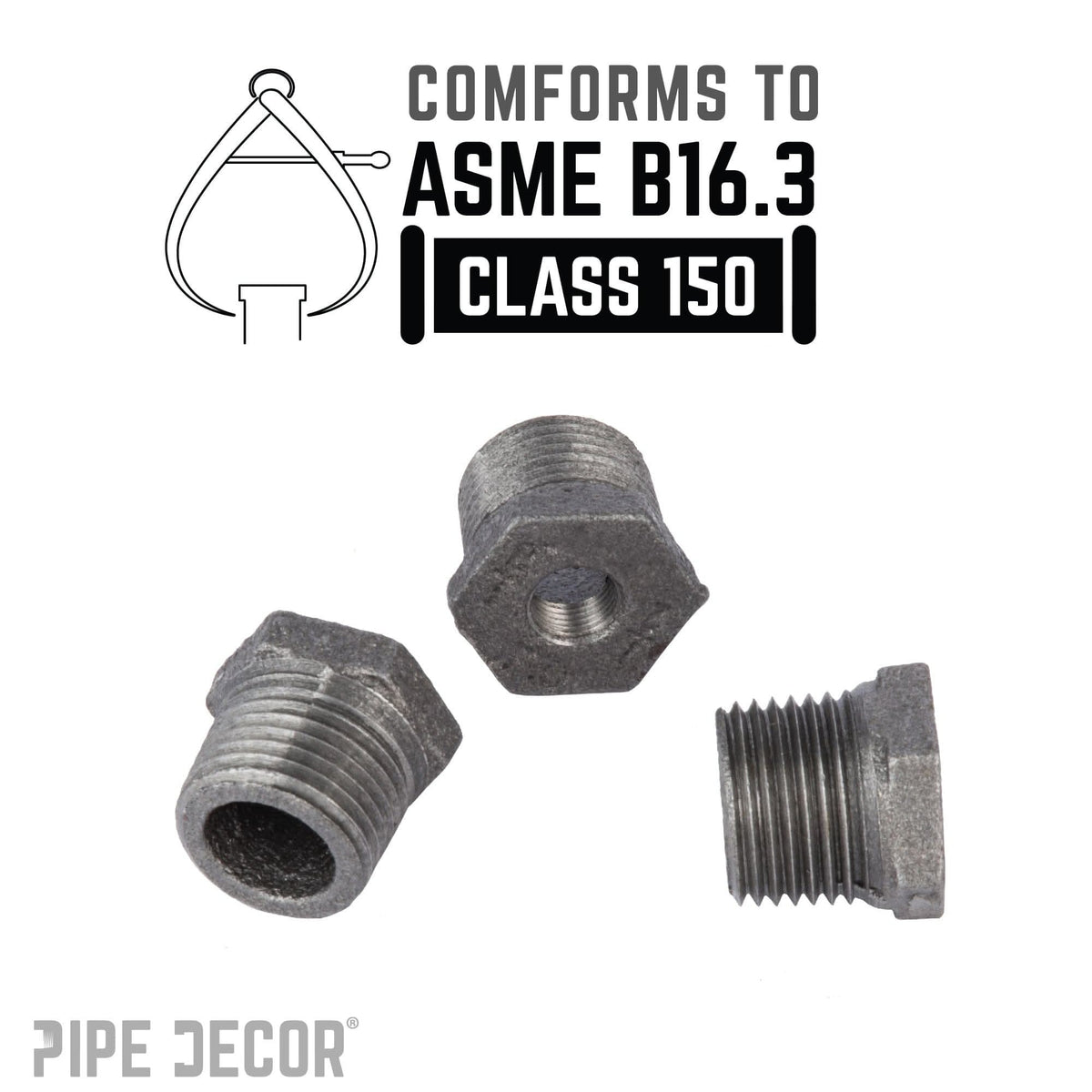 1/2 in. x 1/8 in. Black Bushing