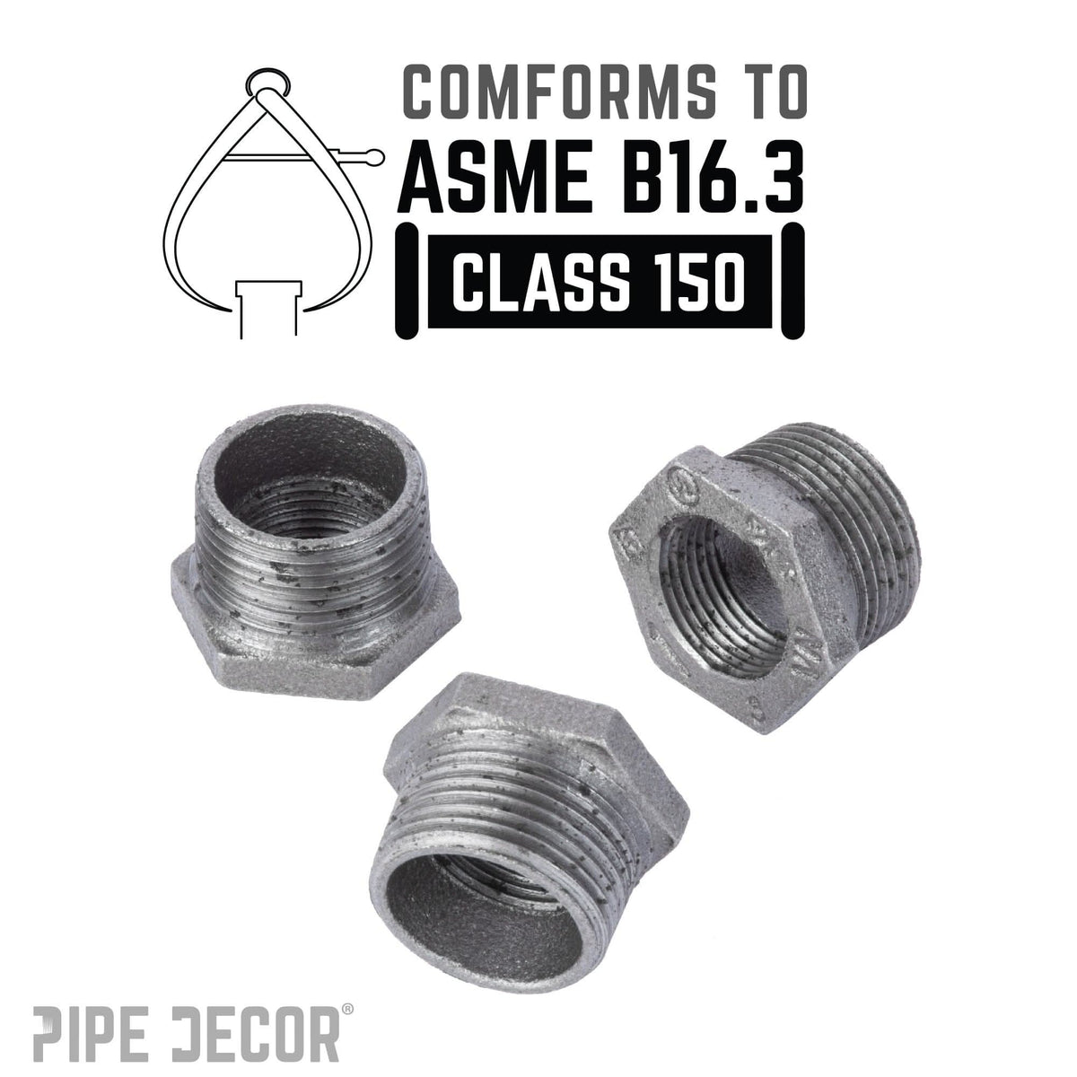 1 in. x 3/4 in. Black Bushing