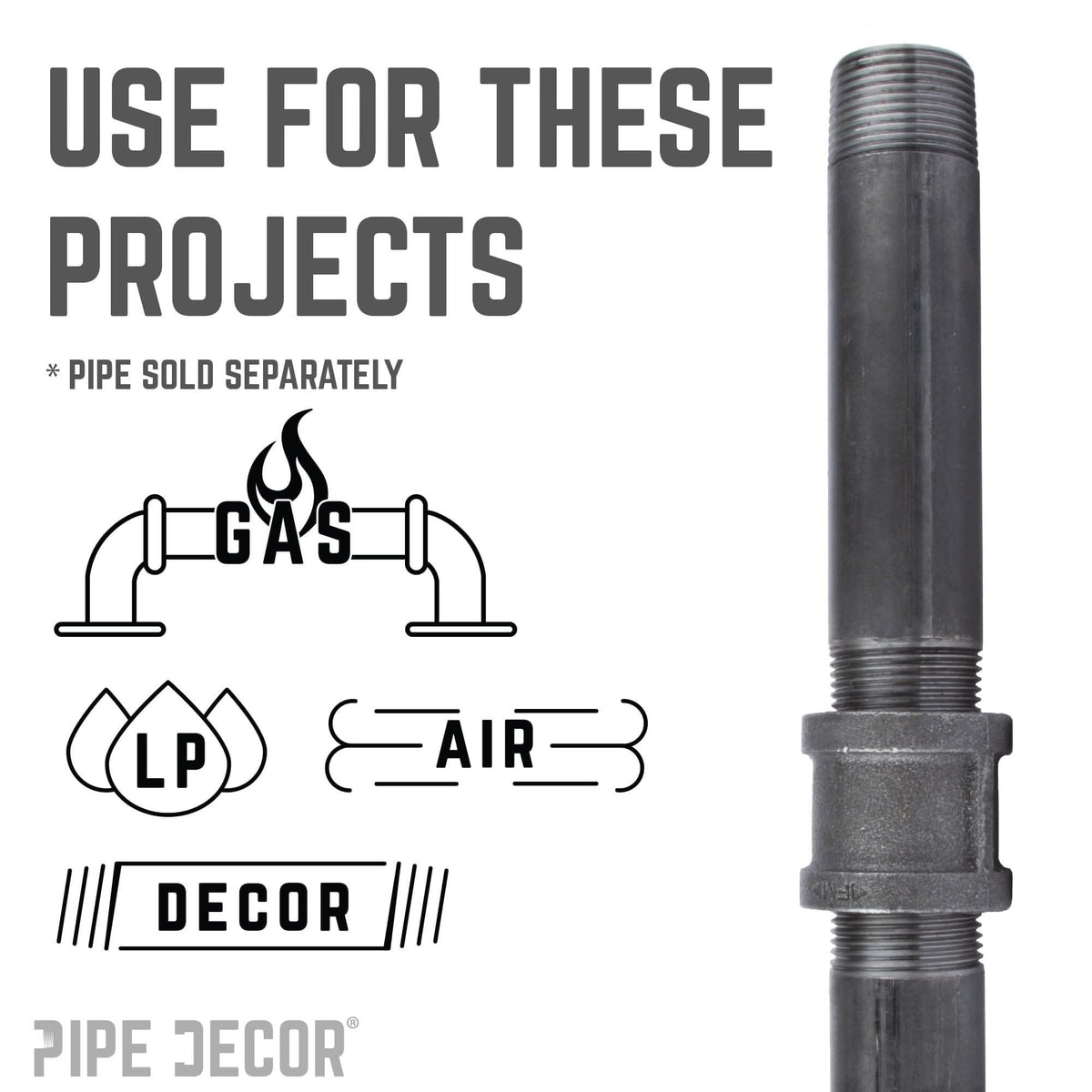 1 1/2 in. Black Coupling