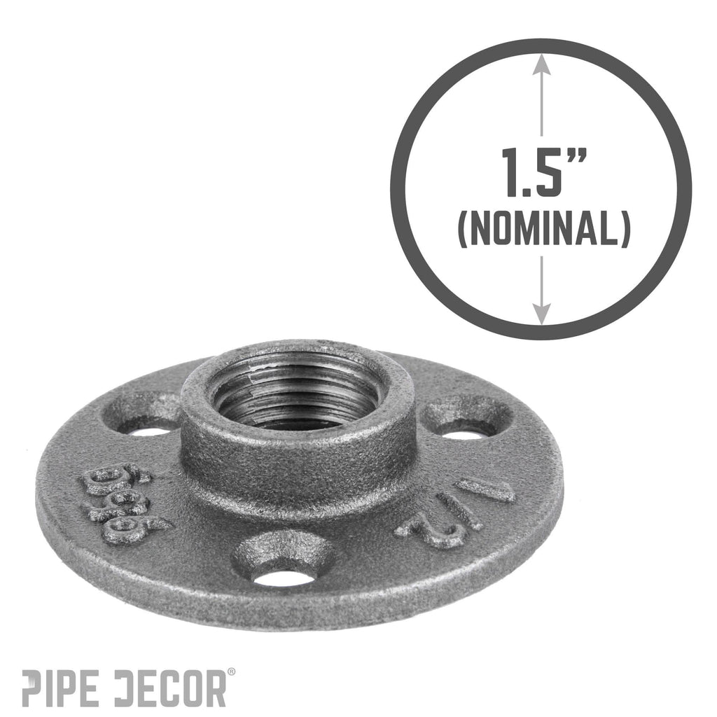 1/2 in. Black Mini Flange