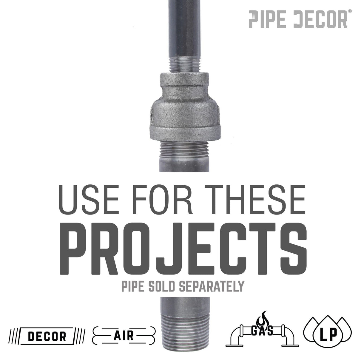 1 1/2 in. x 1 1/4 in. Black Reducing Coupling