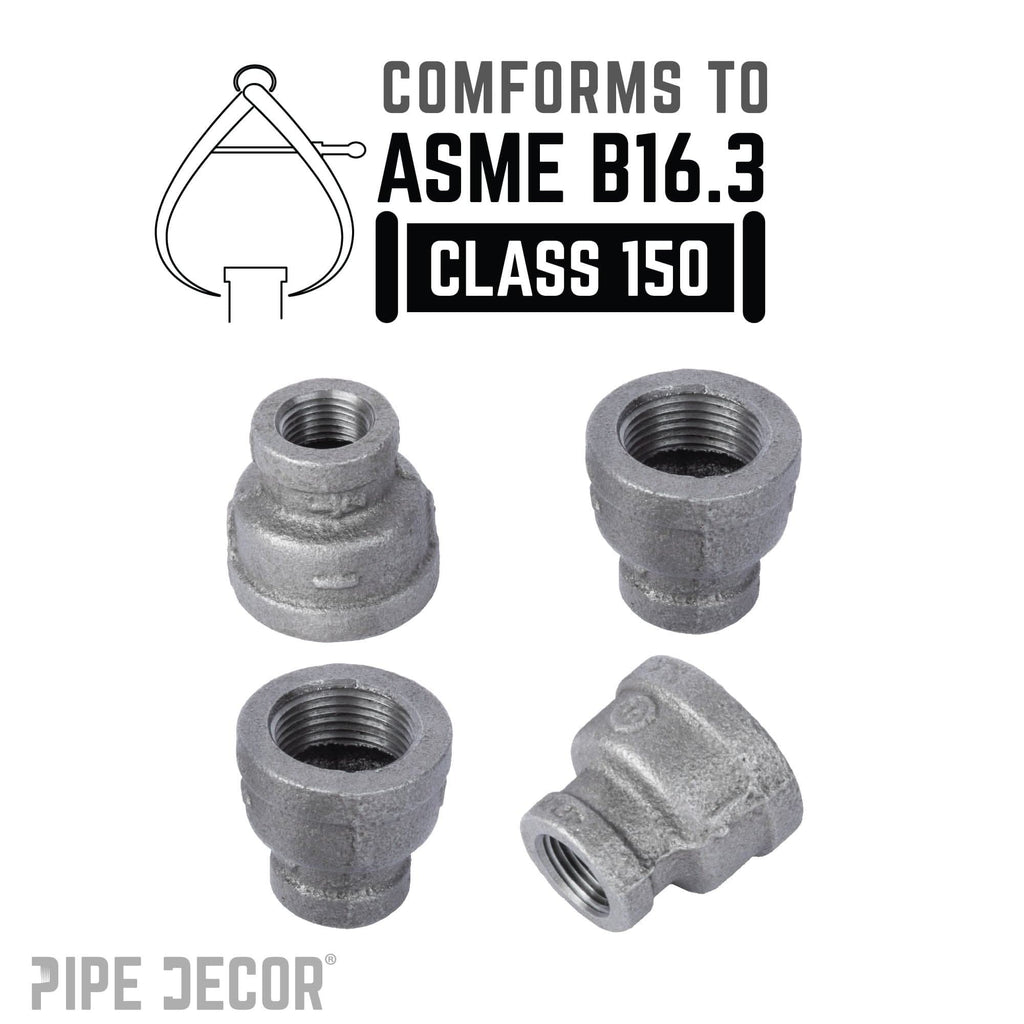 1 in. x 1/2 in. Black Reducing Coupling