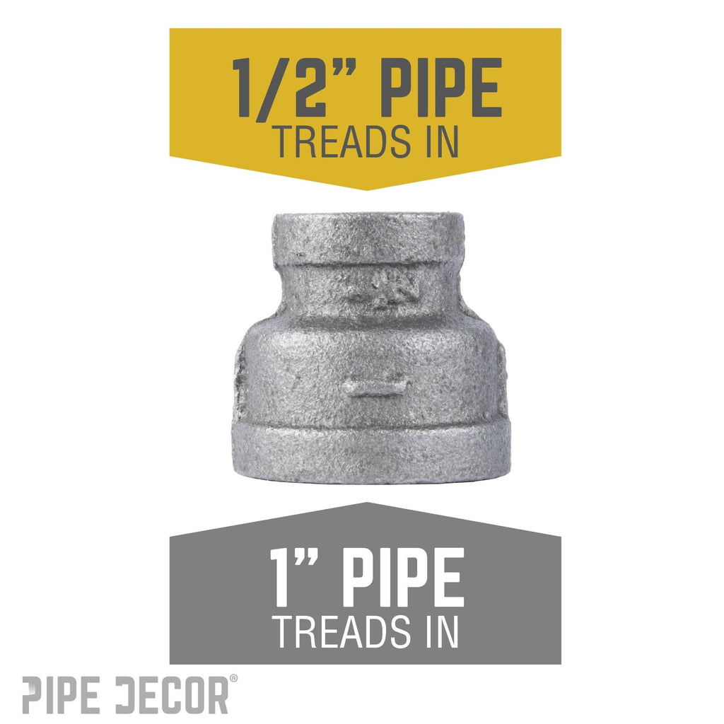 1 in. x 1/2 in. Black Reducing Coupling