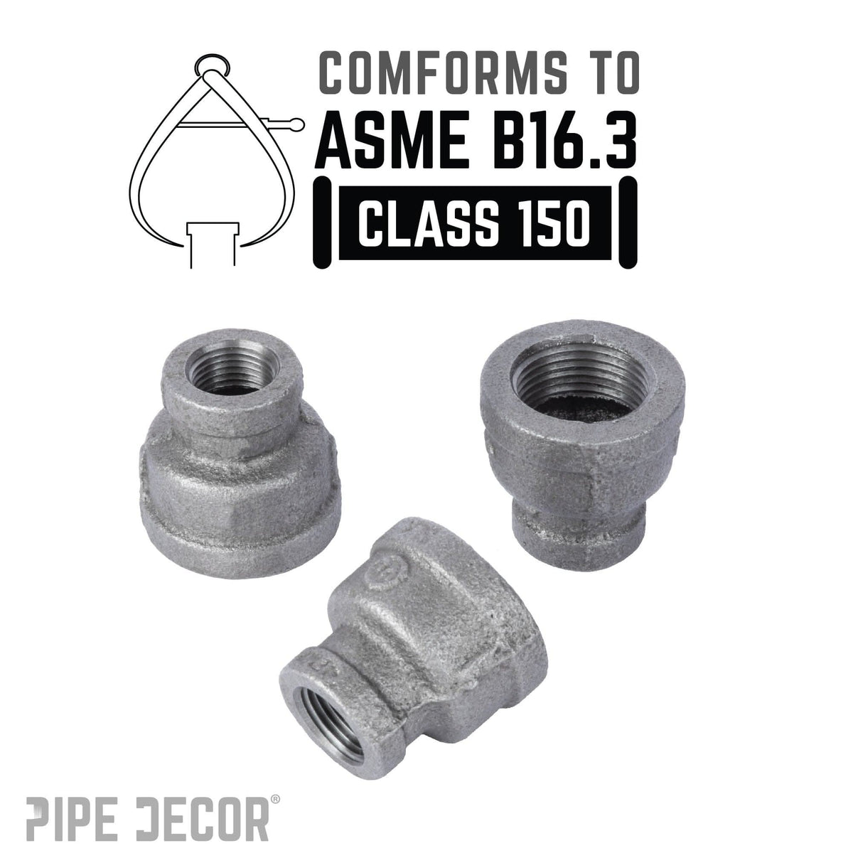 1 1/4 in. x 1 in. Black Reducing Coupling