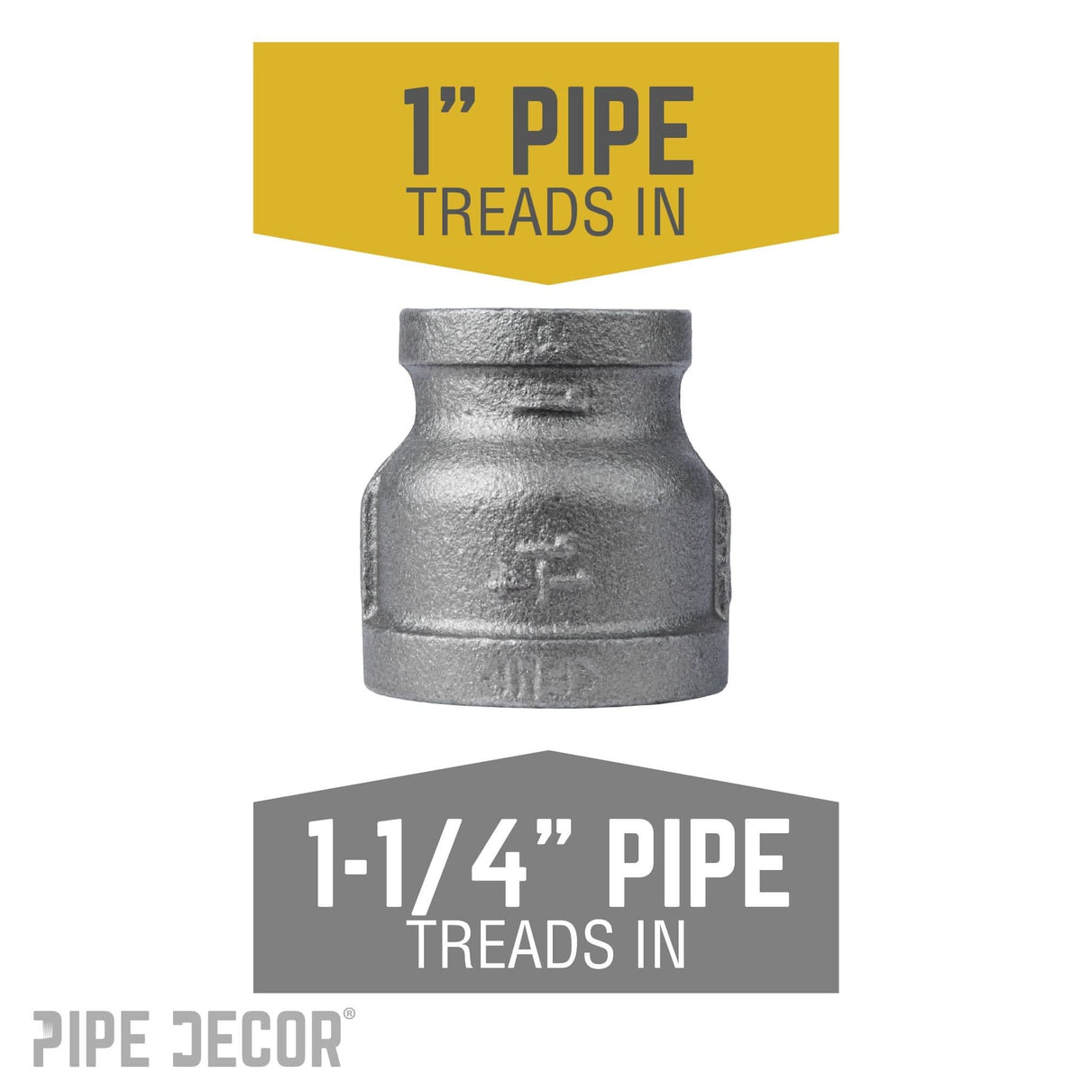 1 1/4 in. x 1 in. Black Reducing Coupling