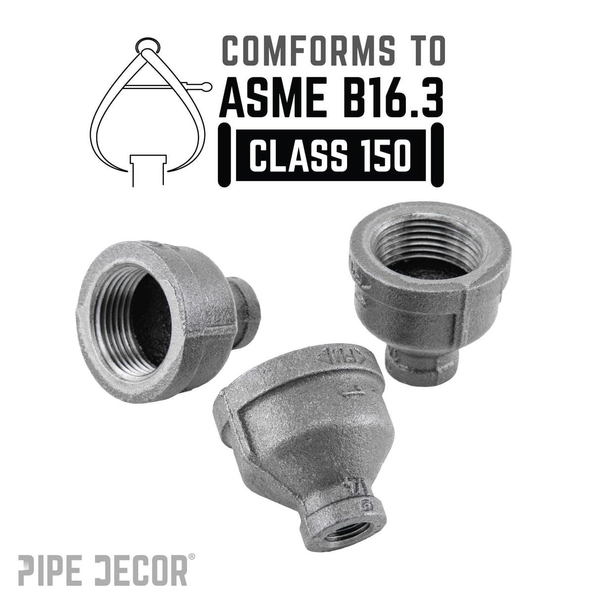 1 in. x 1/4 in. Black Reducing Coupling