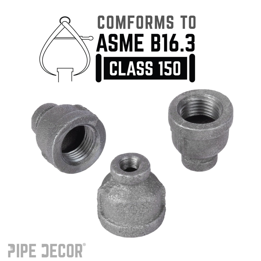 1/4 in. x 1/8 in. Black Reducing Coupling