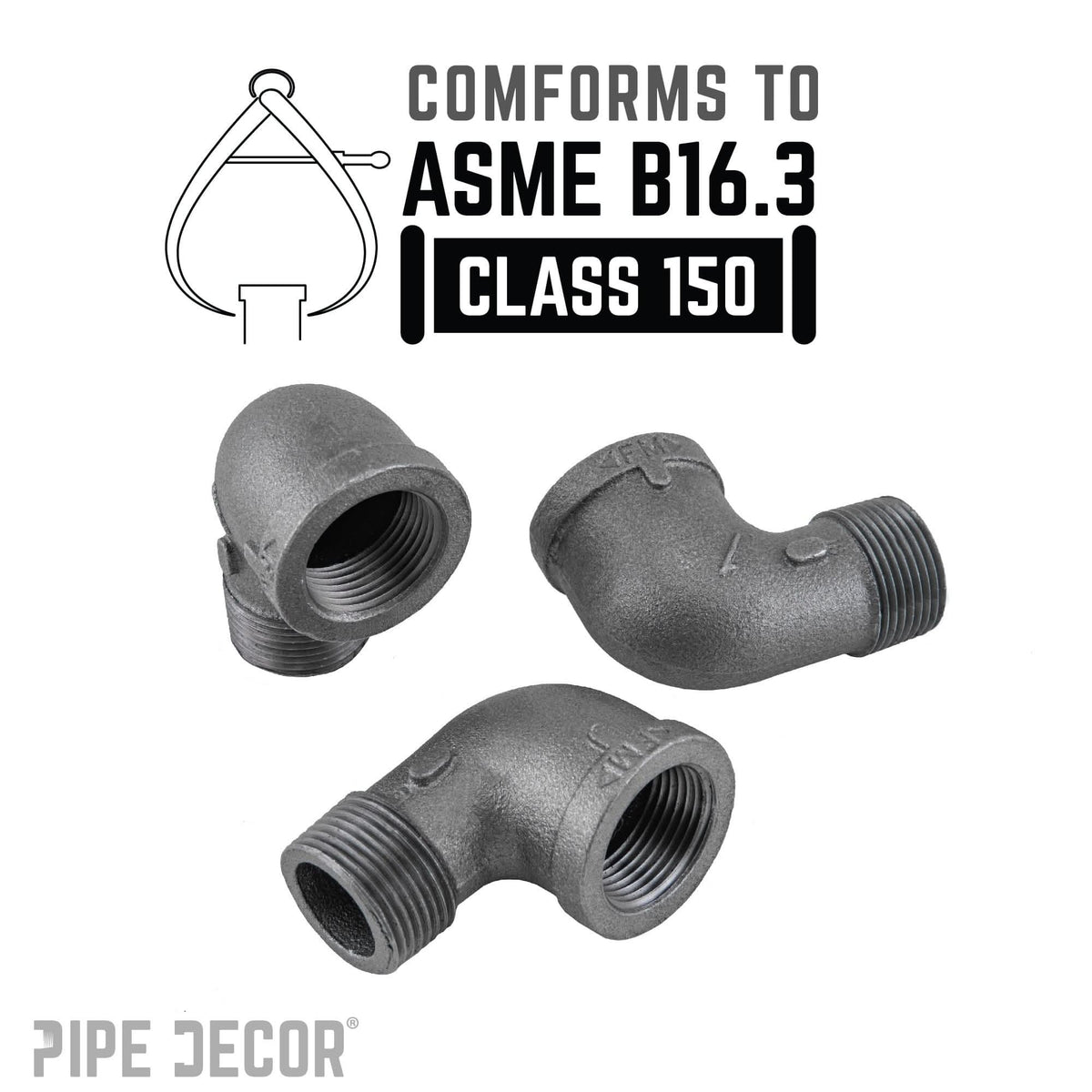 1 in. Black 90 Degree Street Elbow
