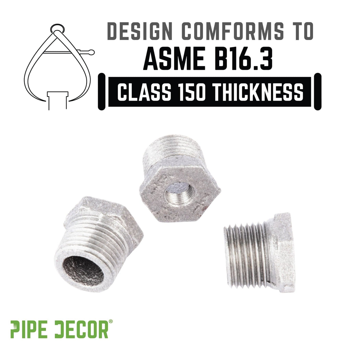 1/2 in. x 1/8 in. Galvanized Iron Bushing