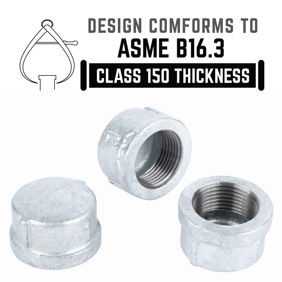 1 in. Galvanized Iron Cap
