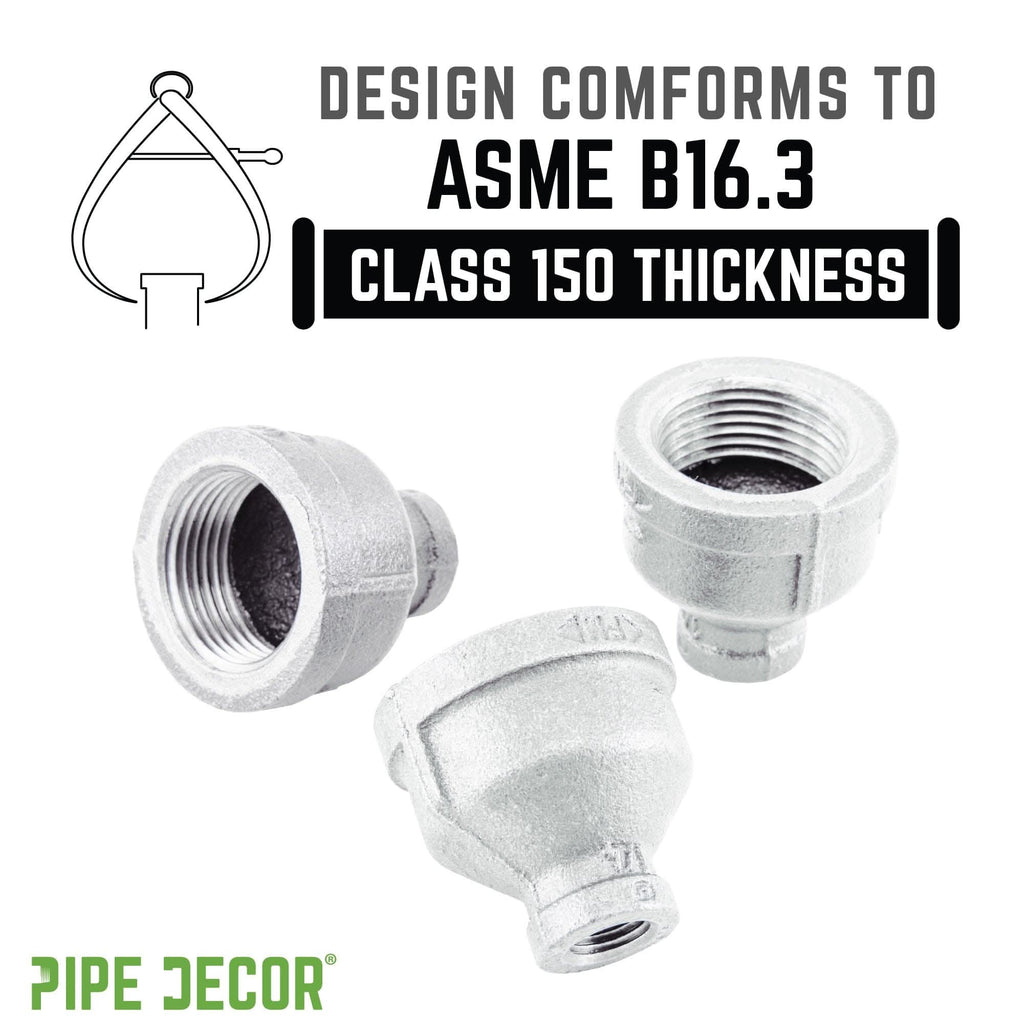 1 1/2 in. x 1/2 in. Galvanized Iron Reducing Coupling