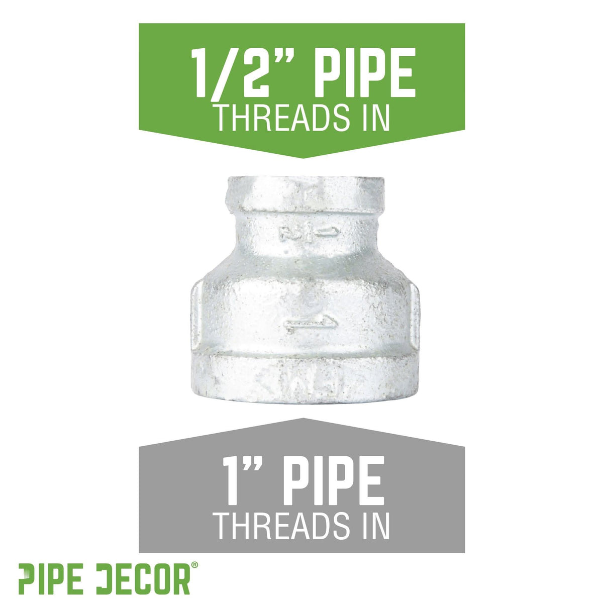 1 in. x 1/2 in. Galvanized Iron Reducing Coupling