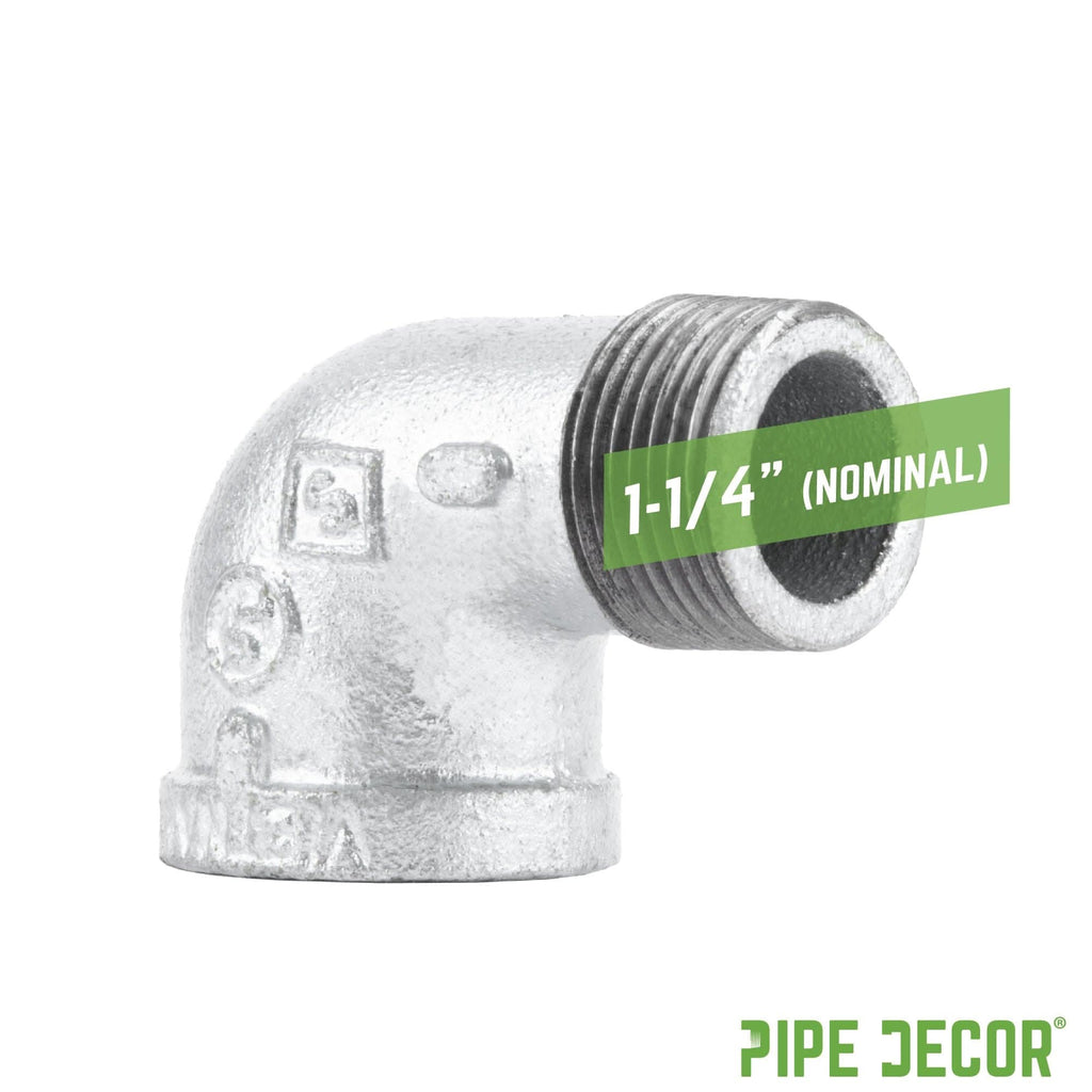 1 1/4 in. Galvanized Iron 90 Degree Street Elbow