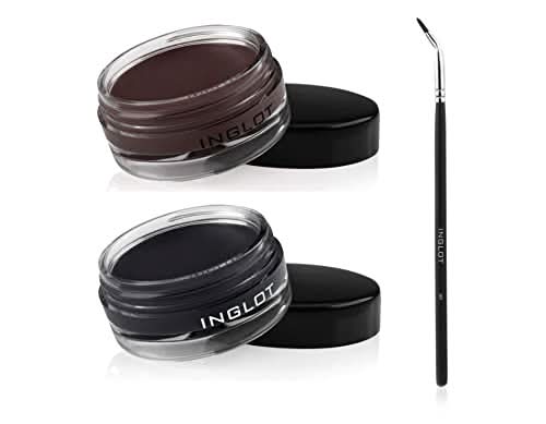 INGLOT AMC Eyeliner Gel Bundle - GEL 77 + GEL 90 + 30T Brush