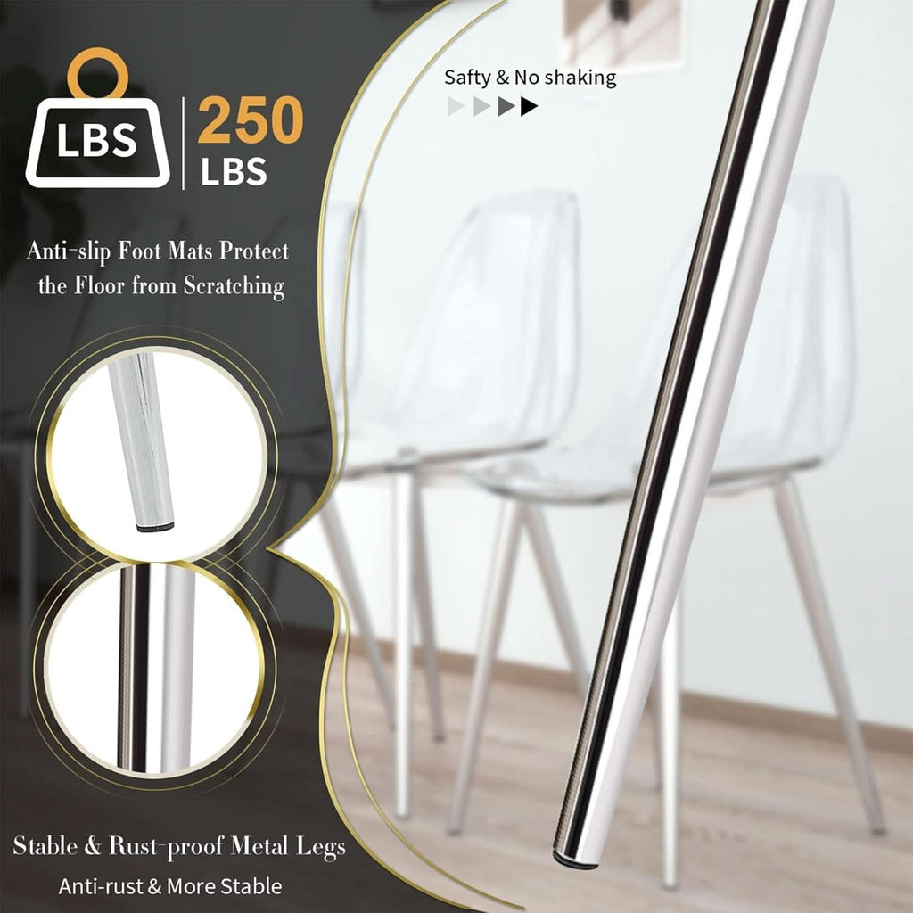 Clear Acrylic Dining Chairs Set Of 4 With Metal Legs
