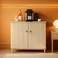 35.4 Inch Wide Light Oak Sideboard Storage Cabinet