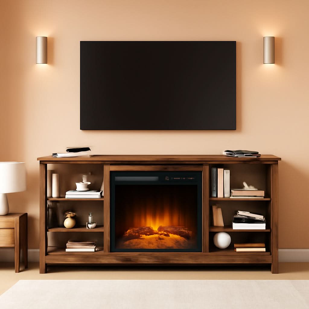 58 Inch Electric Fireplace TV Stand For 65 Inch Televisions
