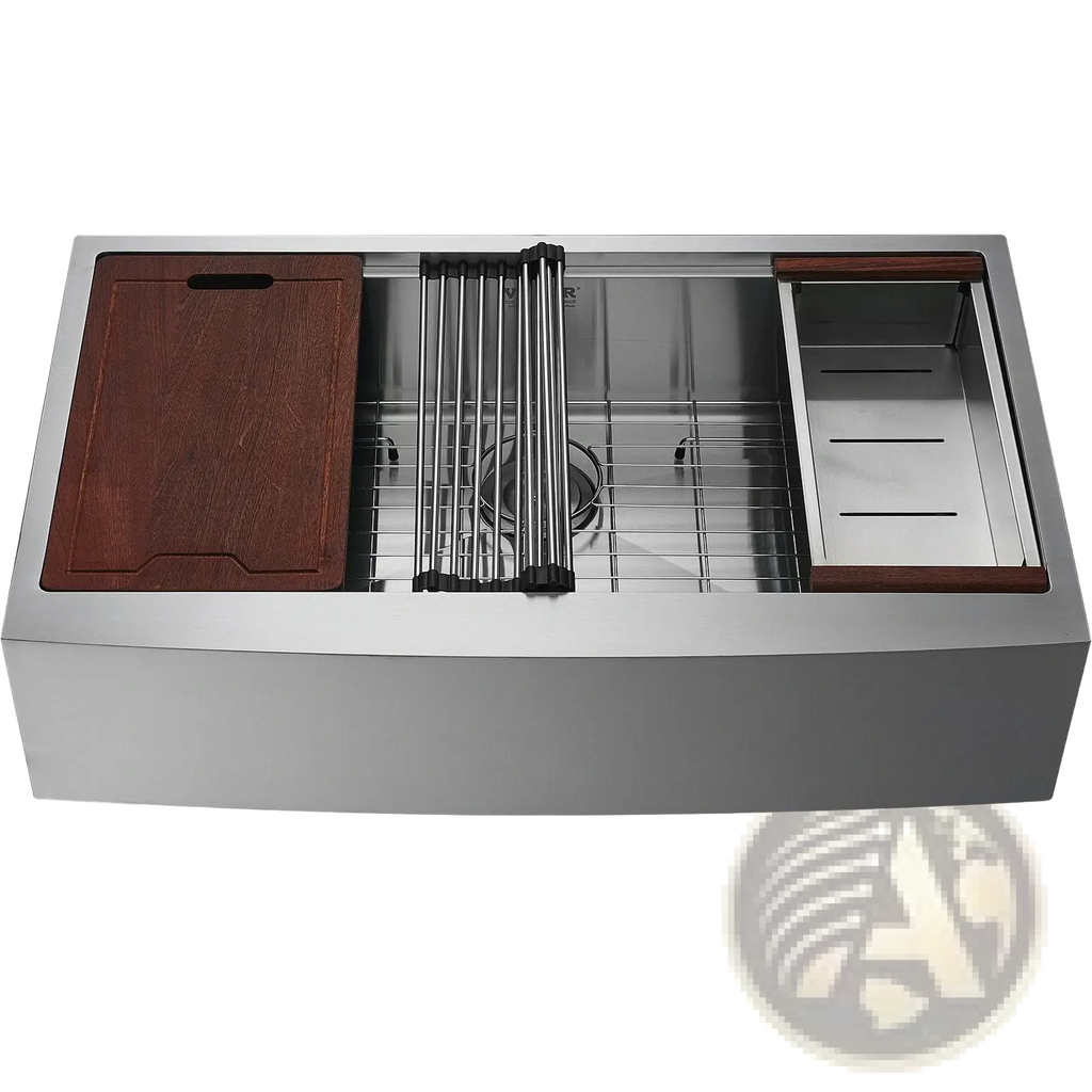 36 Inch Stainless Steel Farmhouse Workstation Sink