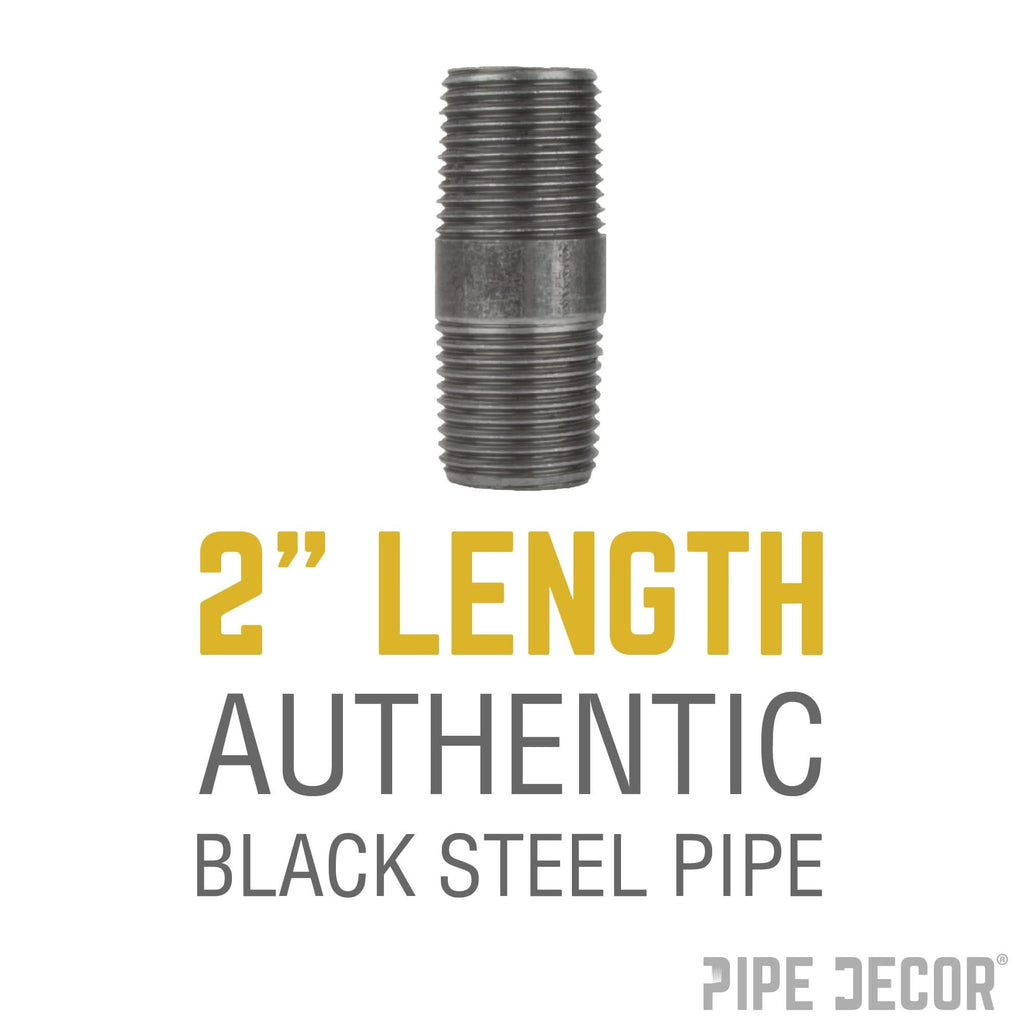 1 in. x 2 in. Black Pipe