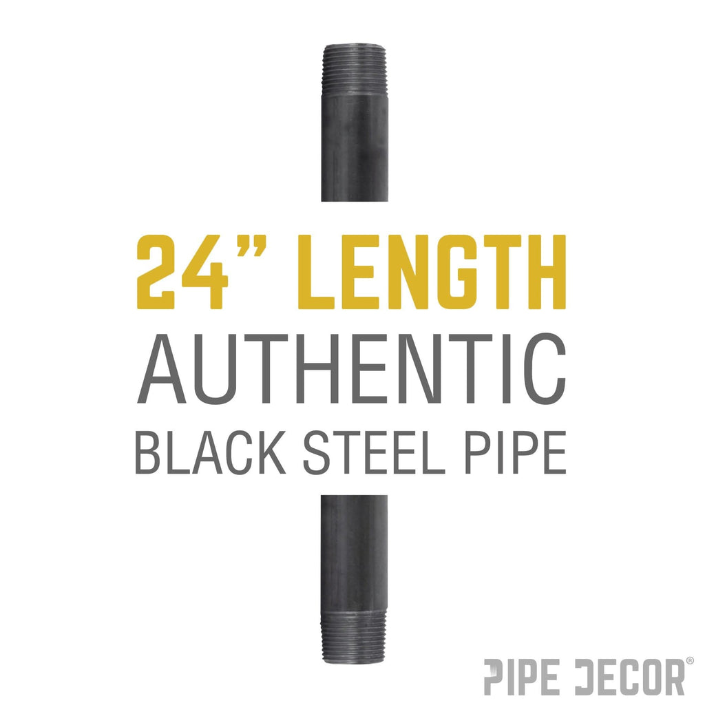 1 1/4 in. x 24 in. Black Pipe