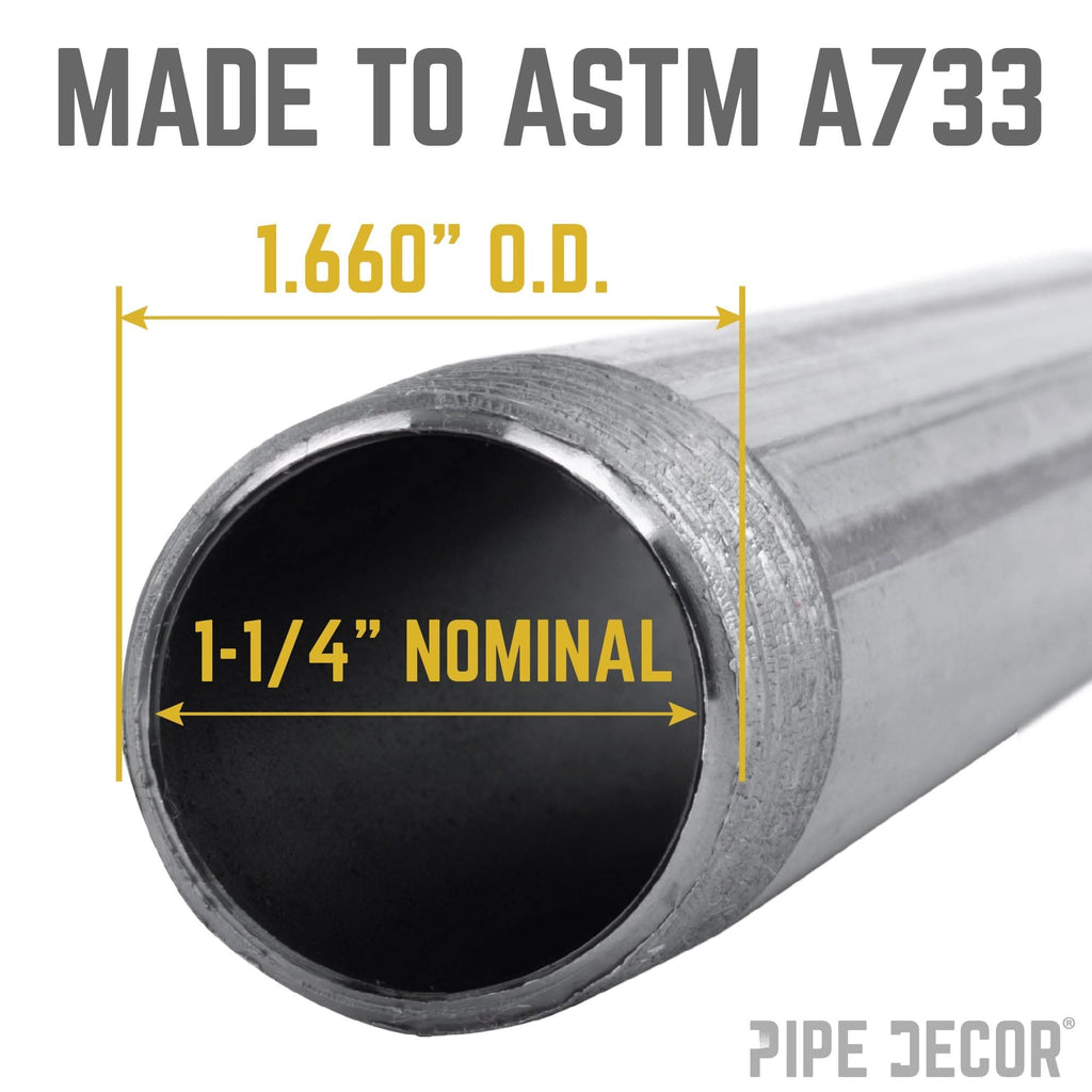 1 1/4 in. x 2 in. Black Pipe