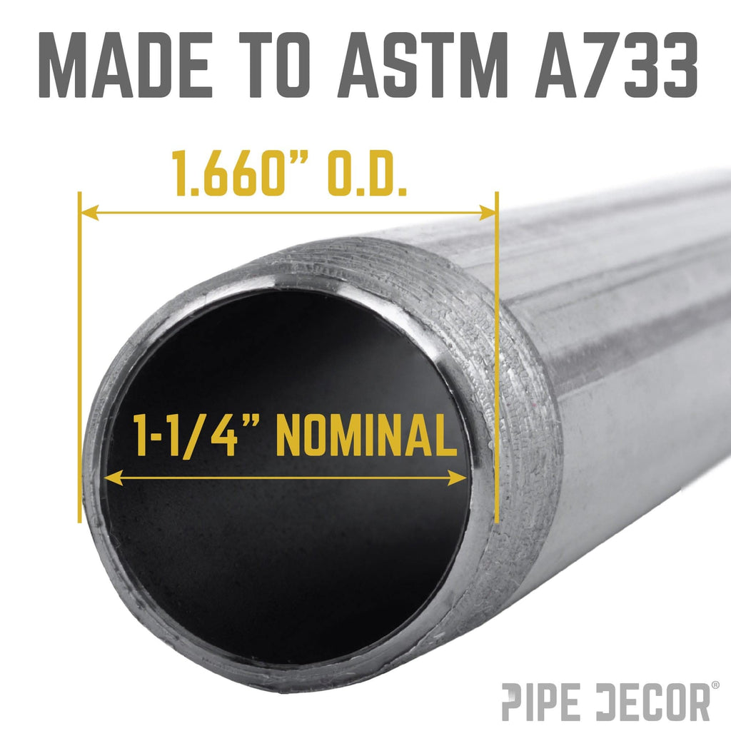1 1/4 in. x 7 in. Black Pipe