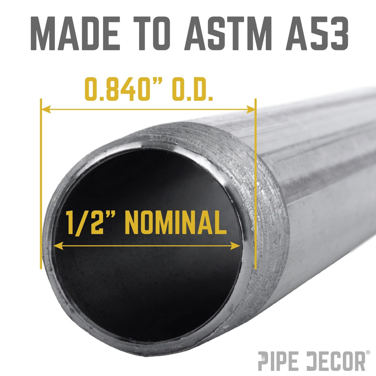 1/2 in. x 18 in. Black Pipe