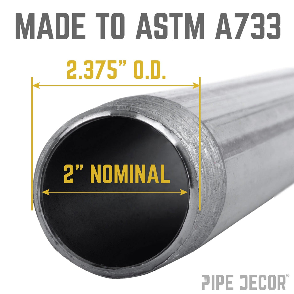 2 in. x 5 1/2 in. Black Pipe