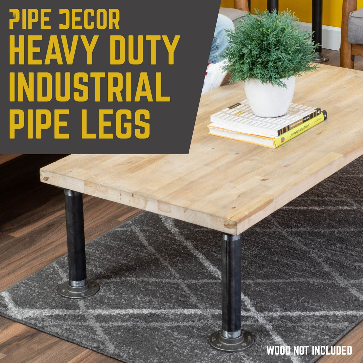 1 1/2 in. x 12 in. Round Flange Pipe Table Legs - 2 Pack