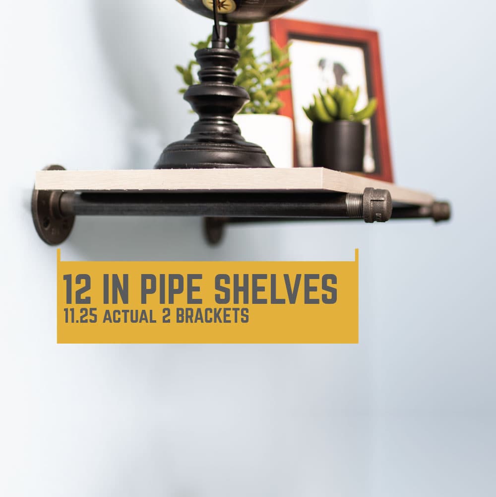 1/2 in. x 12 in. L Shelf Bracket Kit, 6 Pack