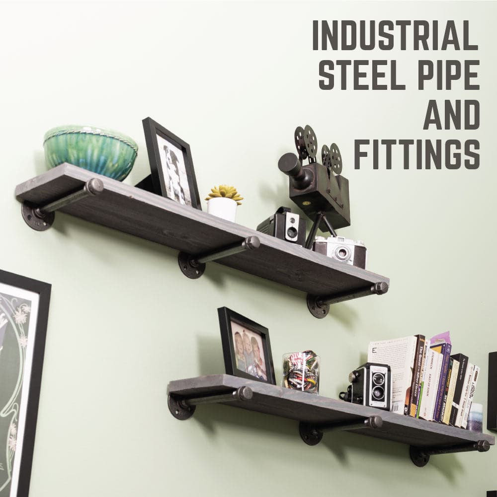1/2 in. x 12 in. L Shelf Bracket Kit, 6 Pack