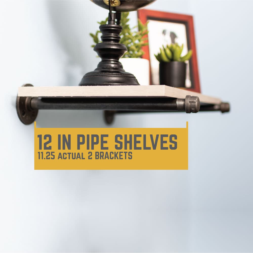 1/2 in. x 12 in. L Shelf Bracket Kit, 2 Pack