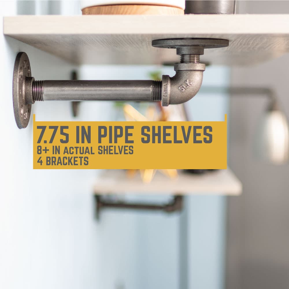 1/2 in. x 6 in. Double Flange Shelf Bracket, 4 Pack