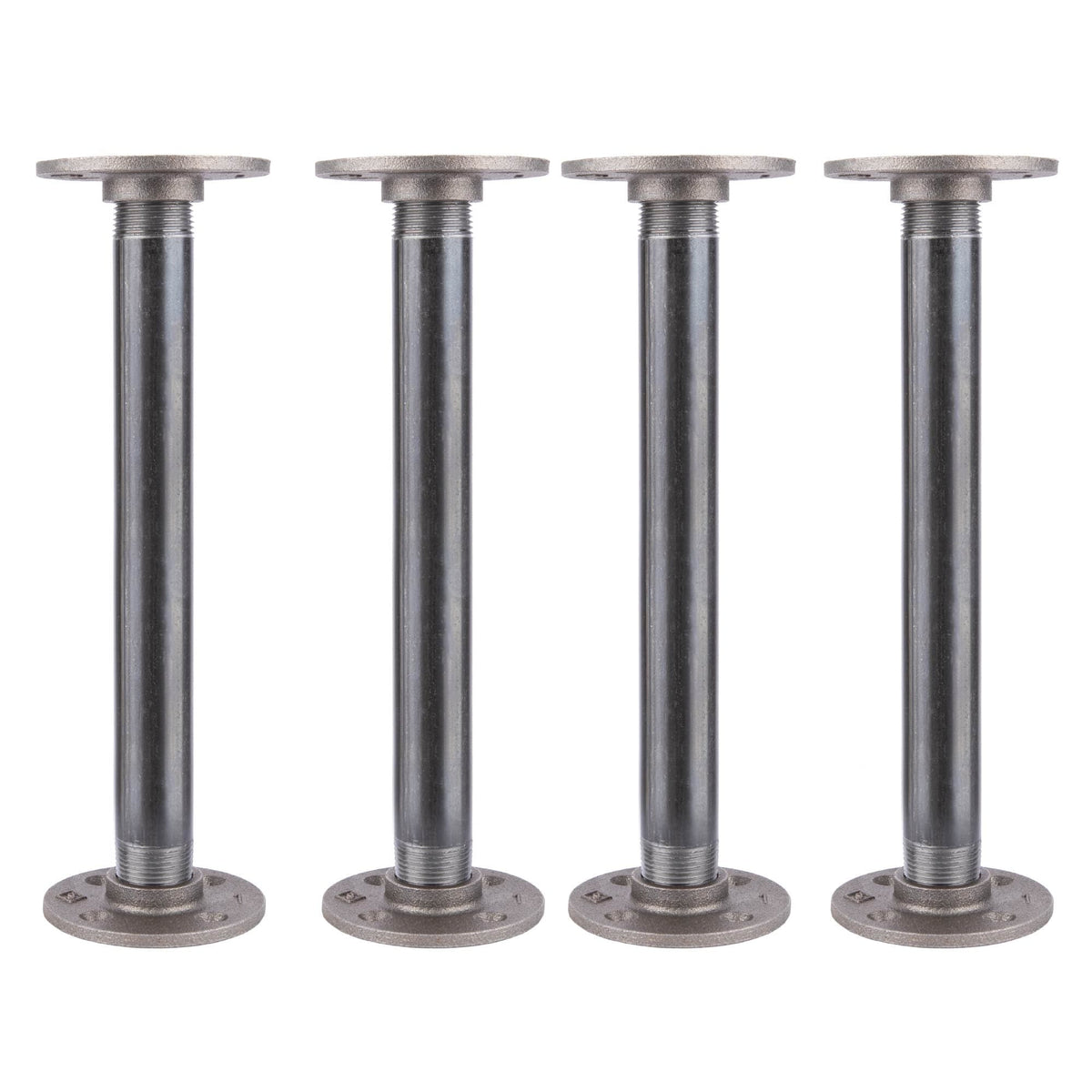 1 in. x 12 in. Round Flange Pipe Table Legs - 4 Pack
