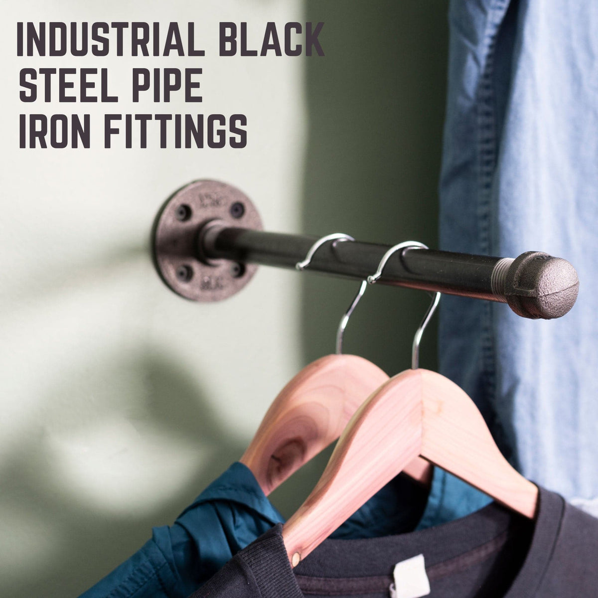 1/2 in. x 12 in. Clothing Hanging Bracket Kit, 4 Pack