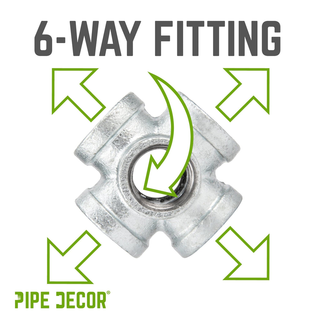 1/2 in. Galvanized 6-Way Fitting