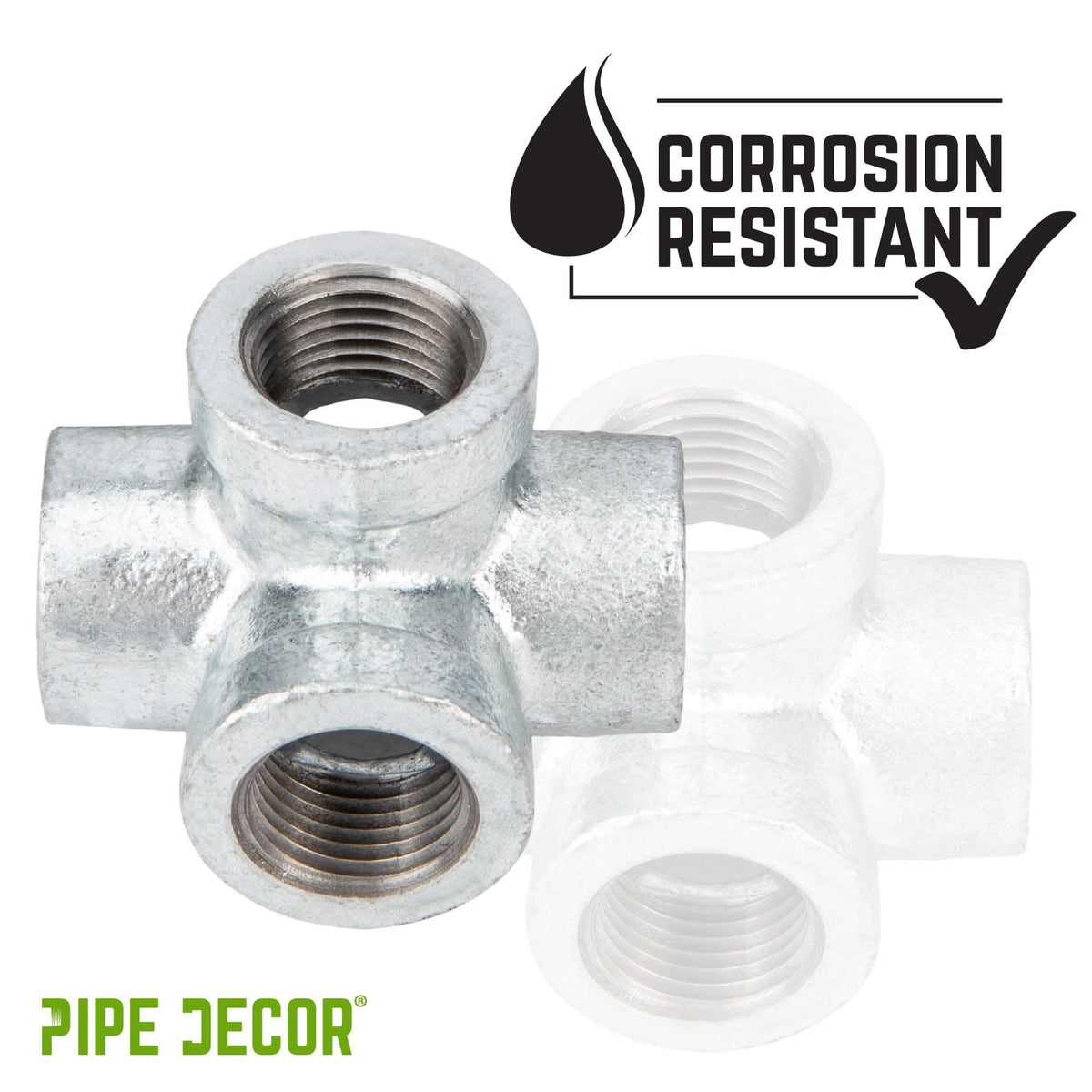 1/2 in. Galvanized 6-Way Fitting