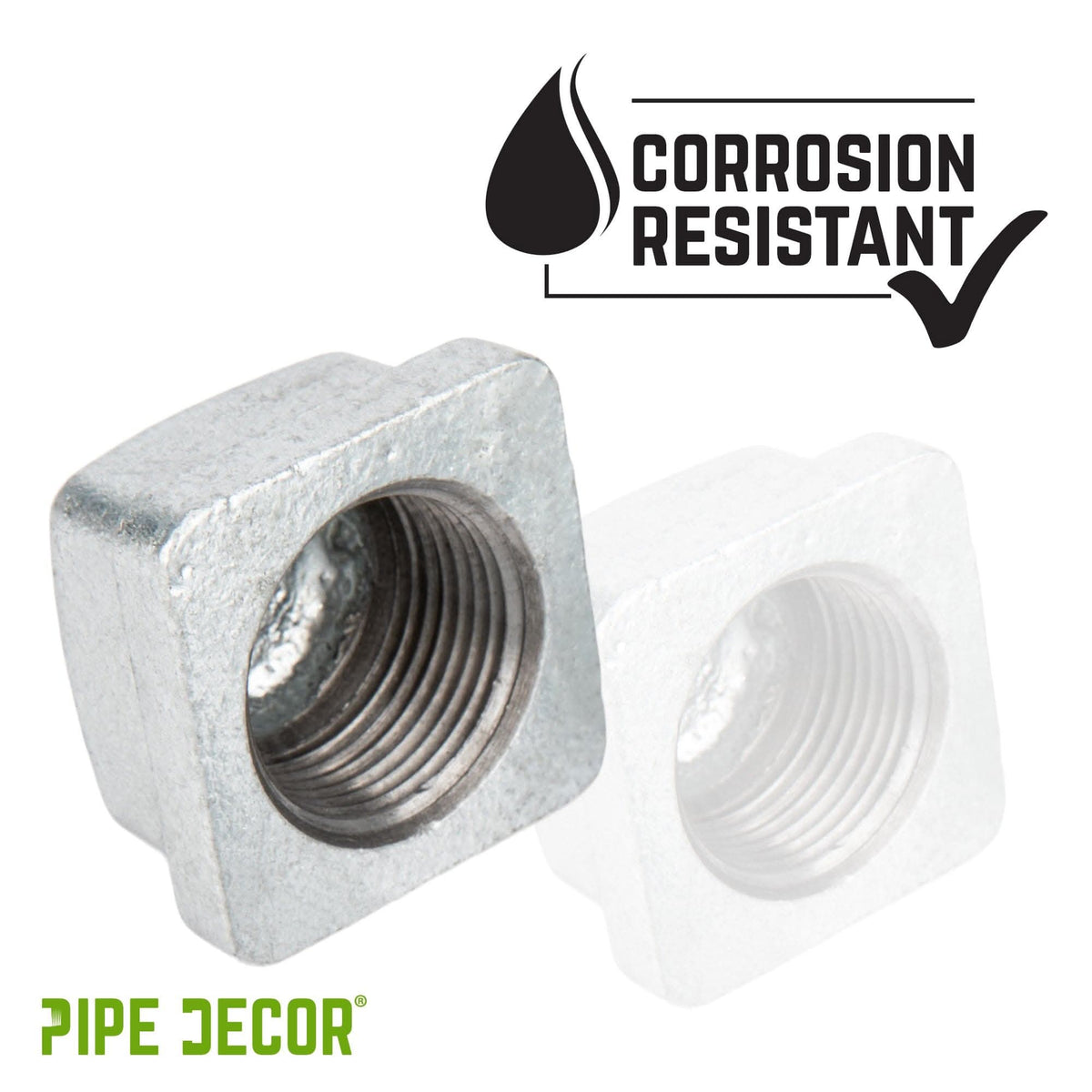 1/2 in. Galvanized Square Cap