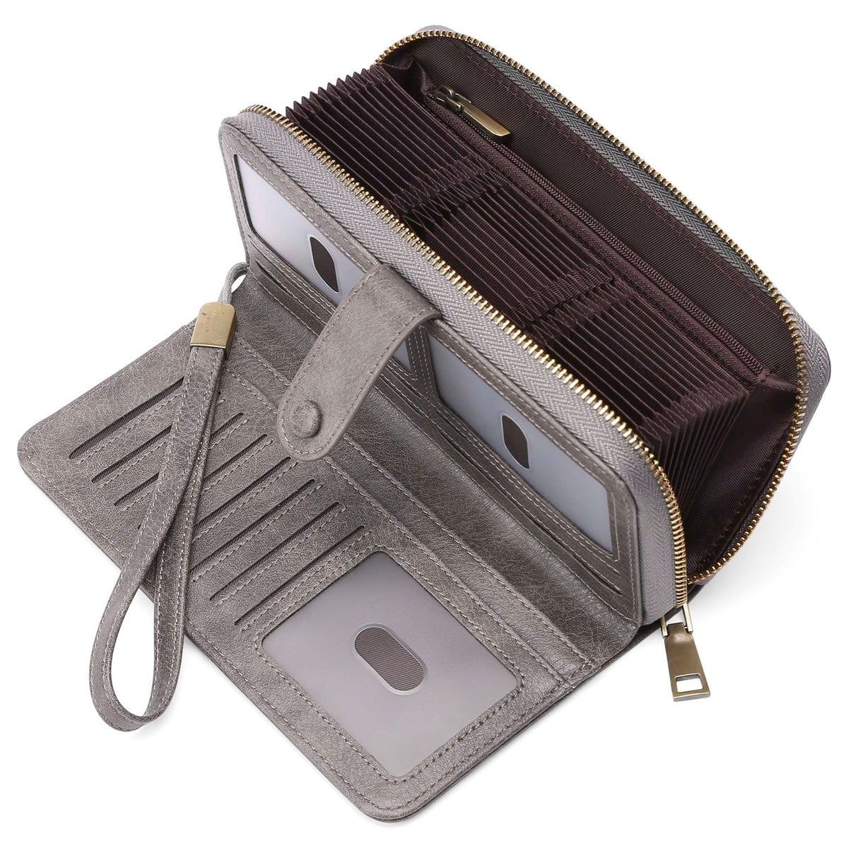 Expanding Card Holder Women's Long Wallet Passport Bag