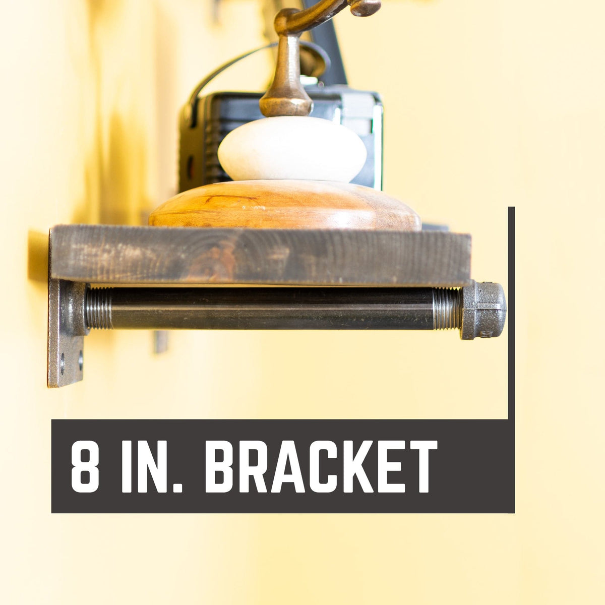 1/2 in. x 8 in. Square Flange Shelf Bracket Kit, 4 Pack
