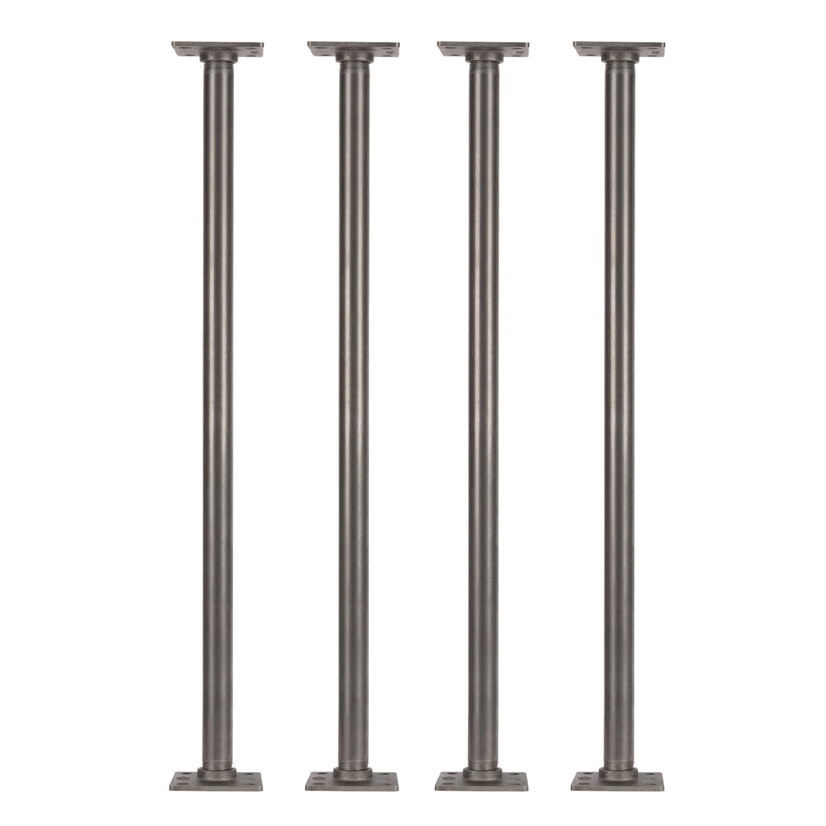 1 in. x 30 in. Square Flange Pipe Table Legs - 4 Pack