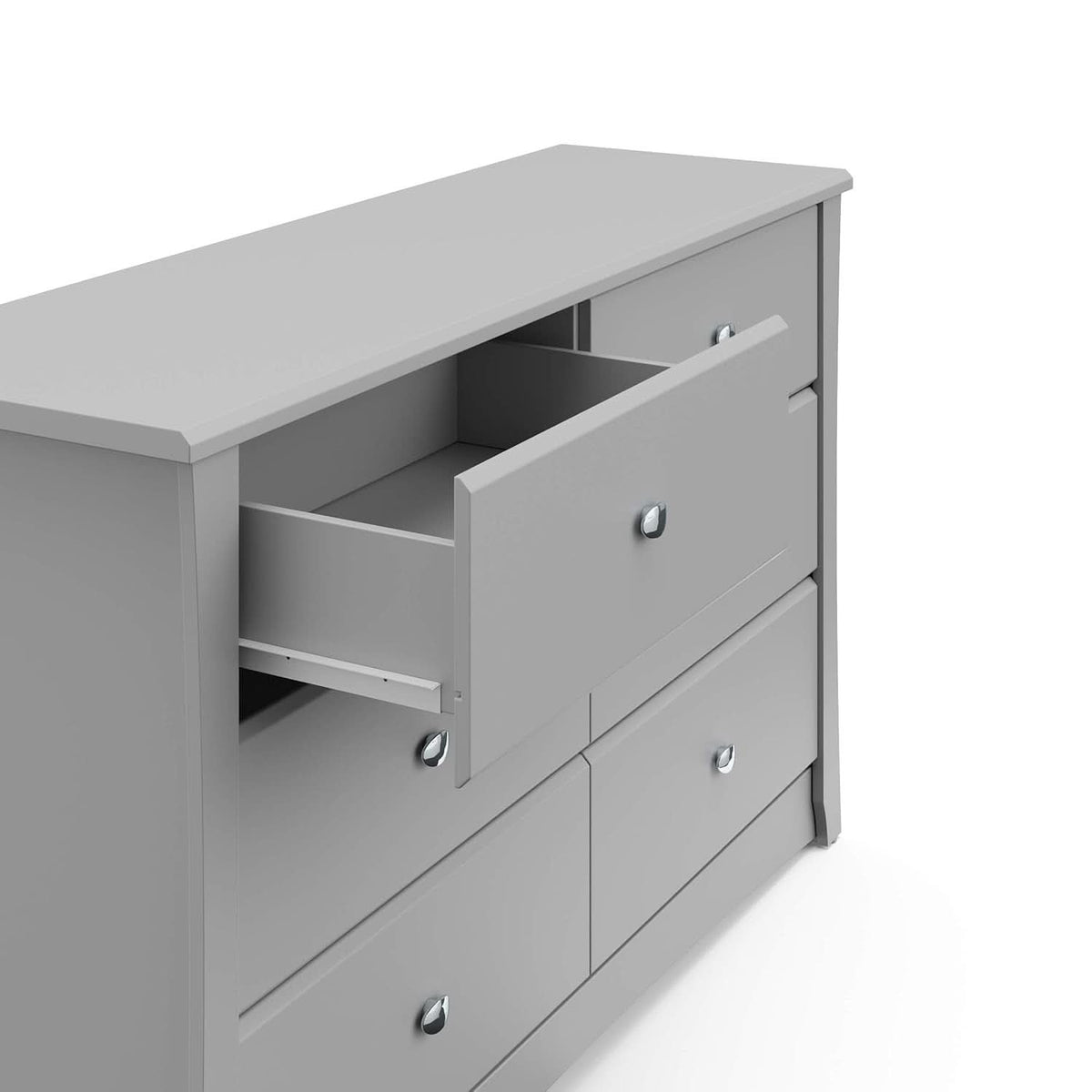 Crescent 6 Drawer Dresser Pebble Gray Nursery Organizer