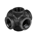 1/2 in. Prefinished Matte Black 6-Way Fitting
