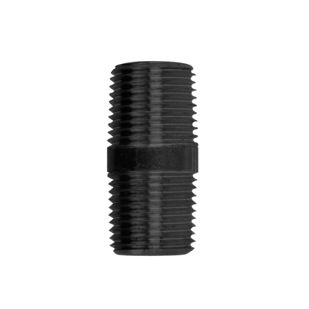 1/2 in. x 1 1/2 in. Prefinished Matte Black Pipe