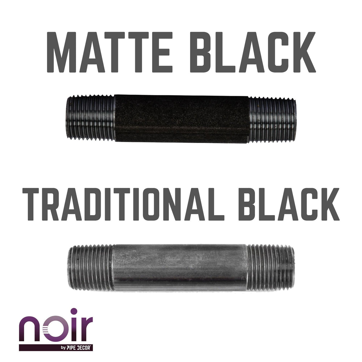 1/2 in. x 4 in. Prefinished Matte Black Pipe