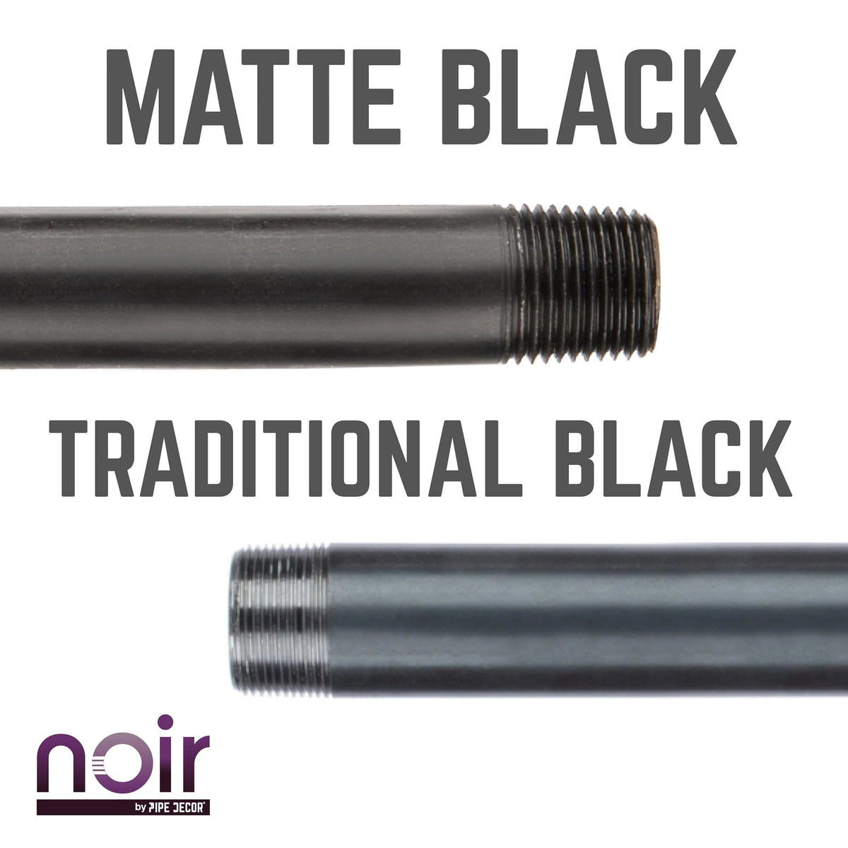 1/2 in. x 14 in. Prefinished Matte Black Pipe