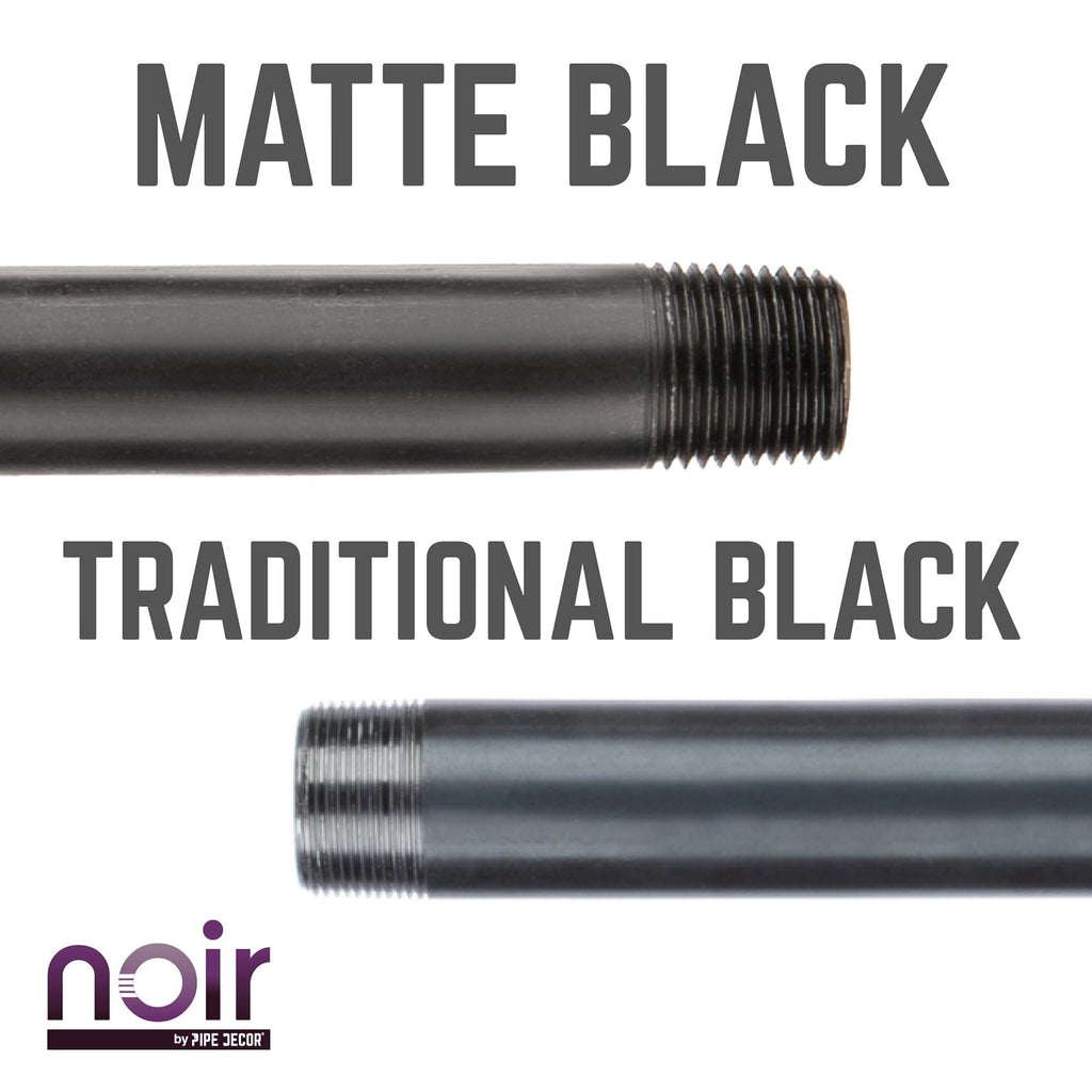 1/2 in. x 24 in. Prefinished Matte Black Pipe