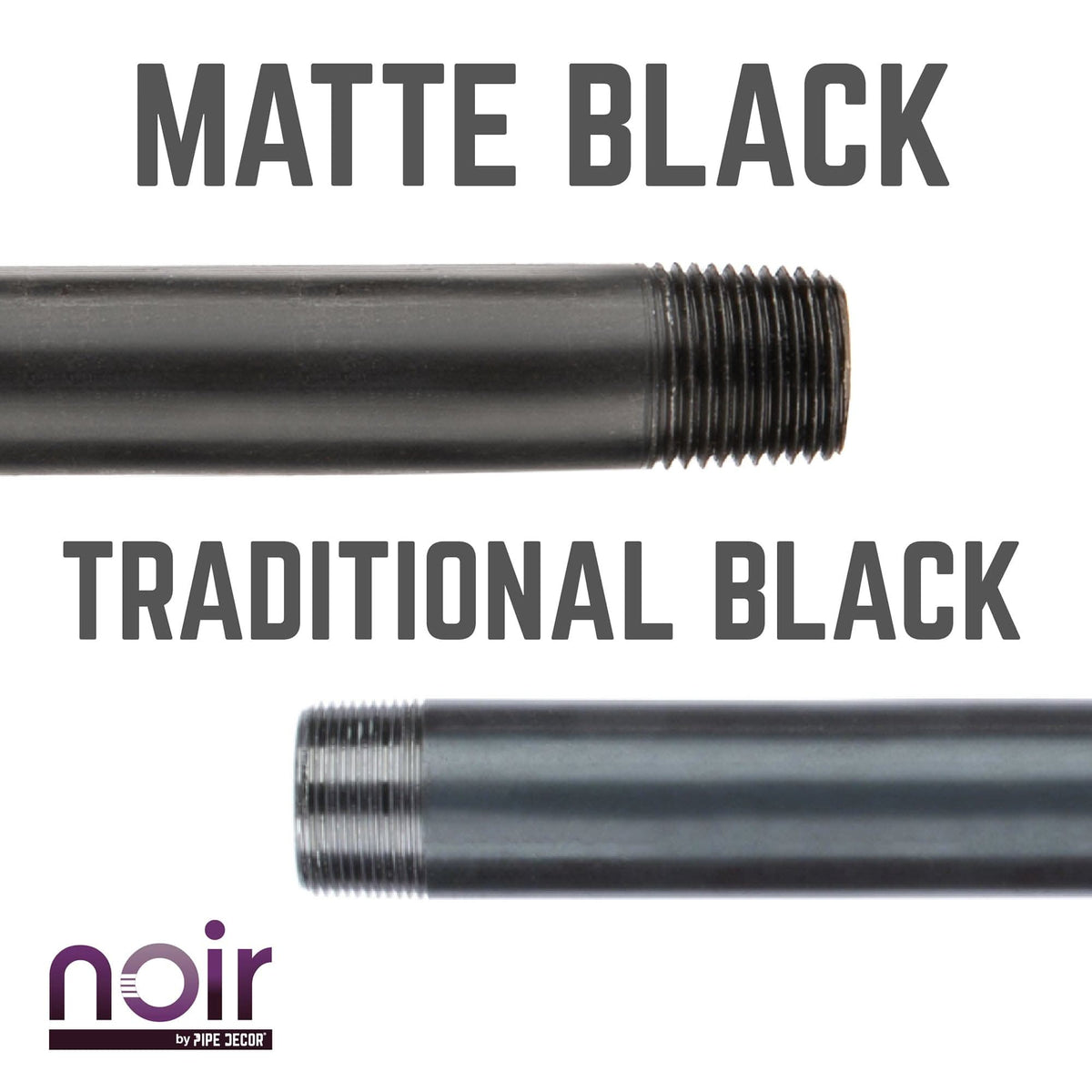 1/2 in. x 30 in. Prefinished Matte Black Pipe