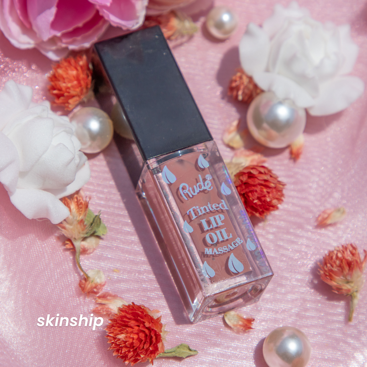 RUDE Lip Oil Massage Tinted & Plumping Lip Oil - Skinship